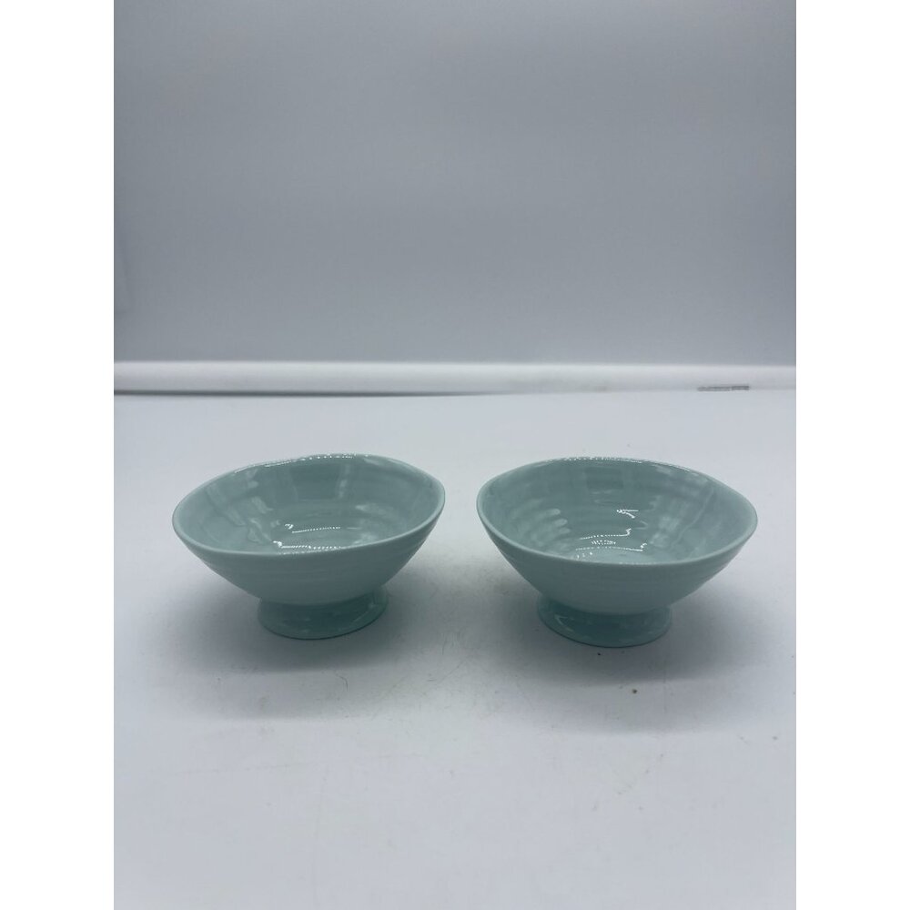 Set of Two Sophie Conran for Portmeirion Celadon Small Prep Bowls Dip Dish
